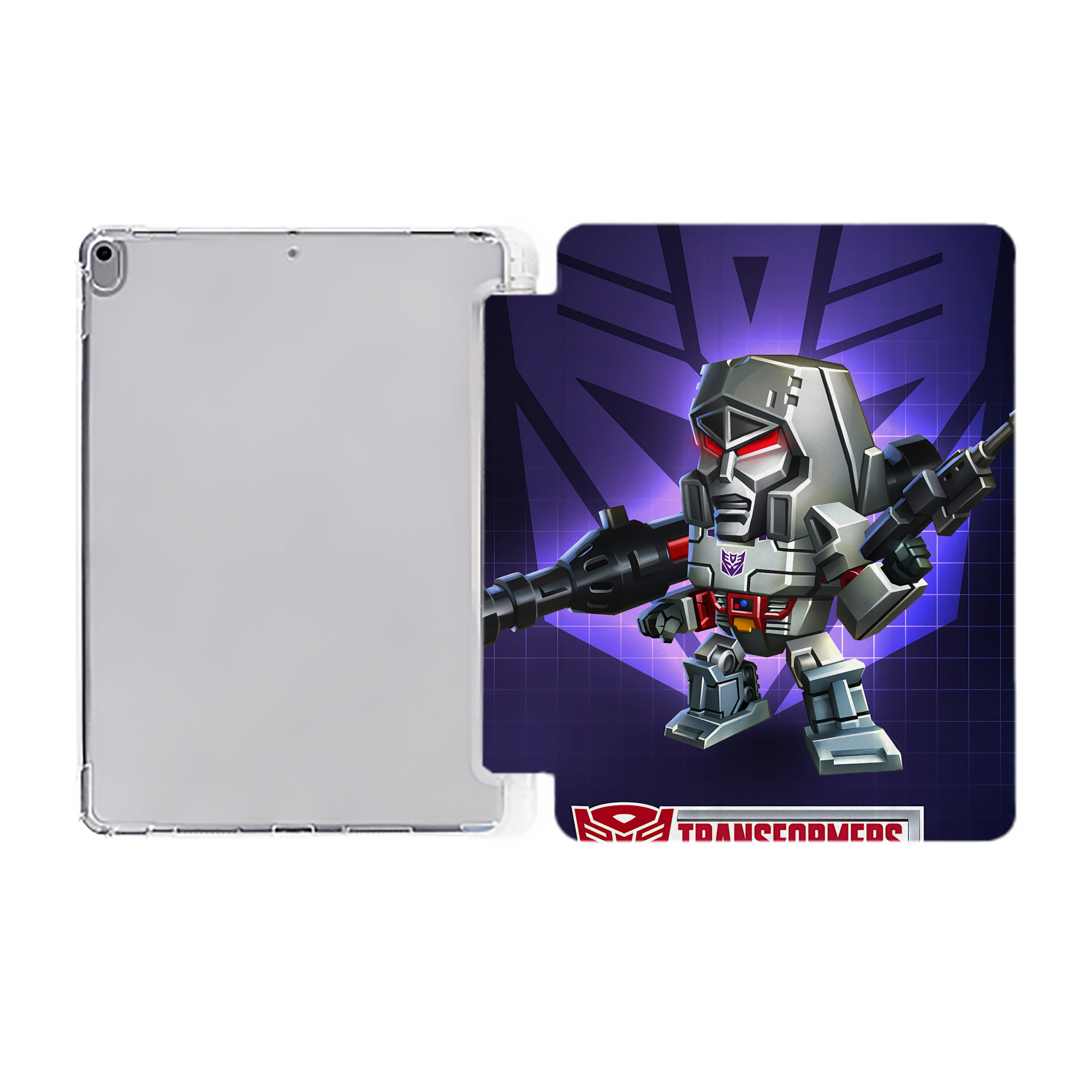 （画像用） Transformers トランスフォーマー IPad ケース ペン収納付き 三つ折りスタンド PUレザー×シリコン 対応機種9.5/10.5/10.9インチ